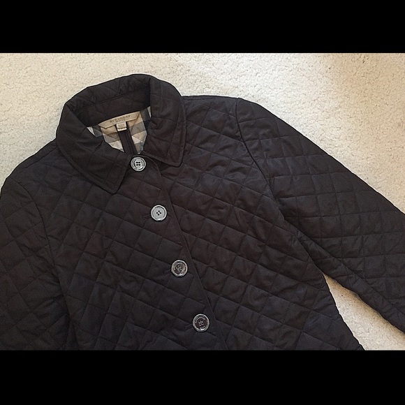 BURBERRY Dark Brown Quilted Jacket, Small - Picture 4 of 8